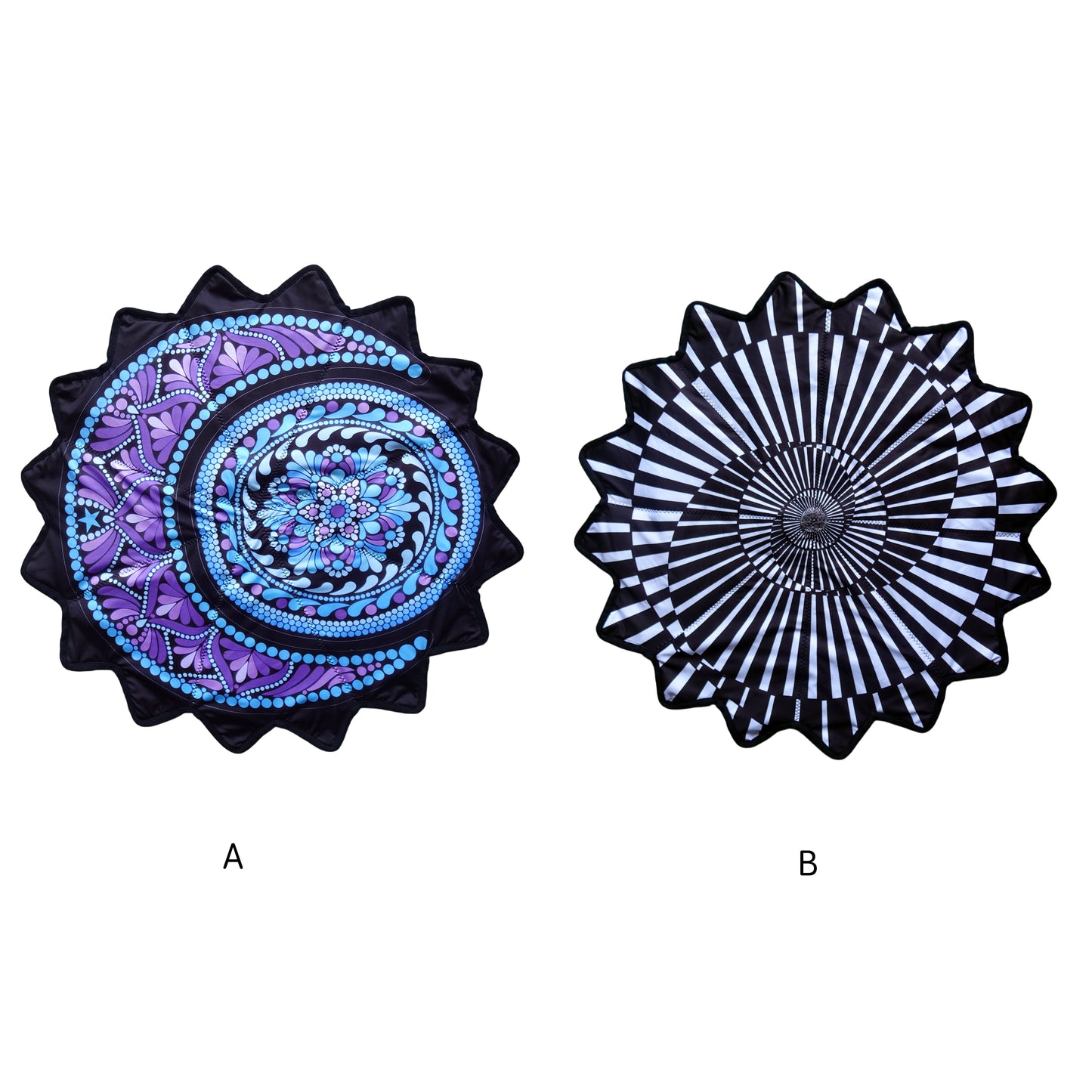 New Creative 16-Pointed Star — Double-Sided UV Print with Distinct Patterns (black)