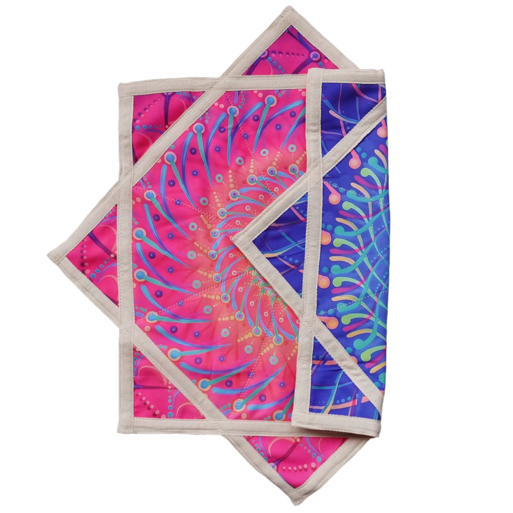 AB double-sided different printing patterns outdoor flying toy flowstar blue