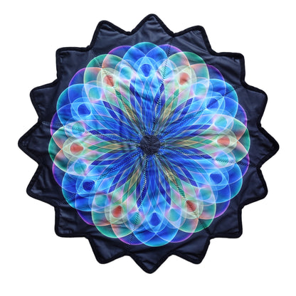 New Creative 16-Pointed Star — Double-Sided UV Print with Distinct Patterns (Sky Blue)