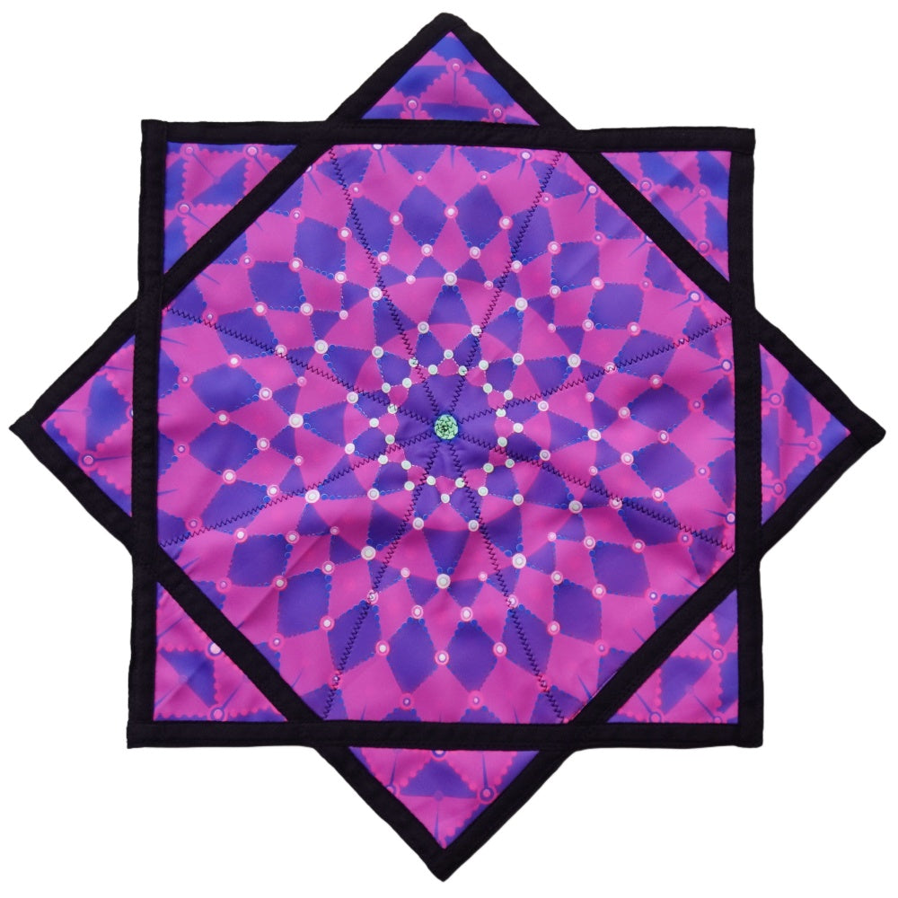 AB double-sided different printing patterns outdoor flying toy flowstar Purple