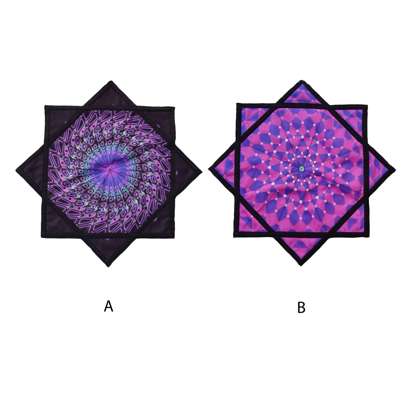 AB double-sided different printing patterns outdoor flying toy flowstar Purple