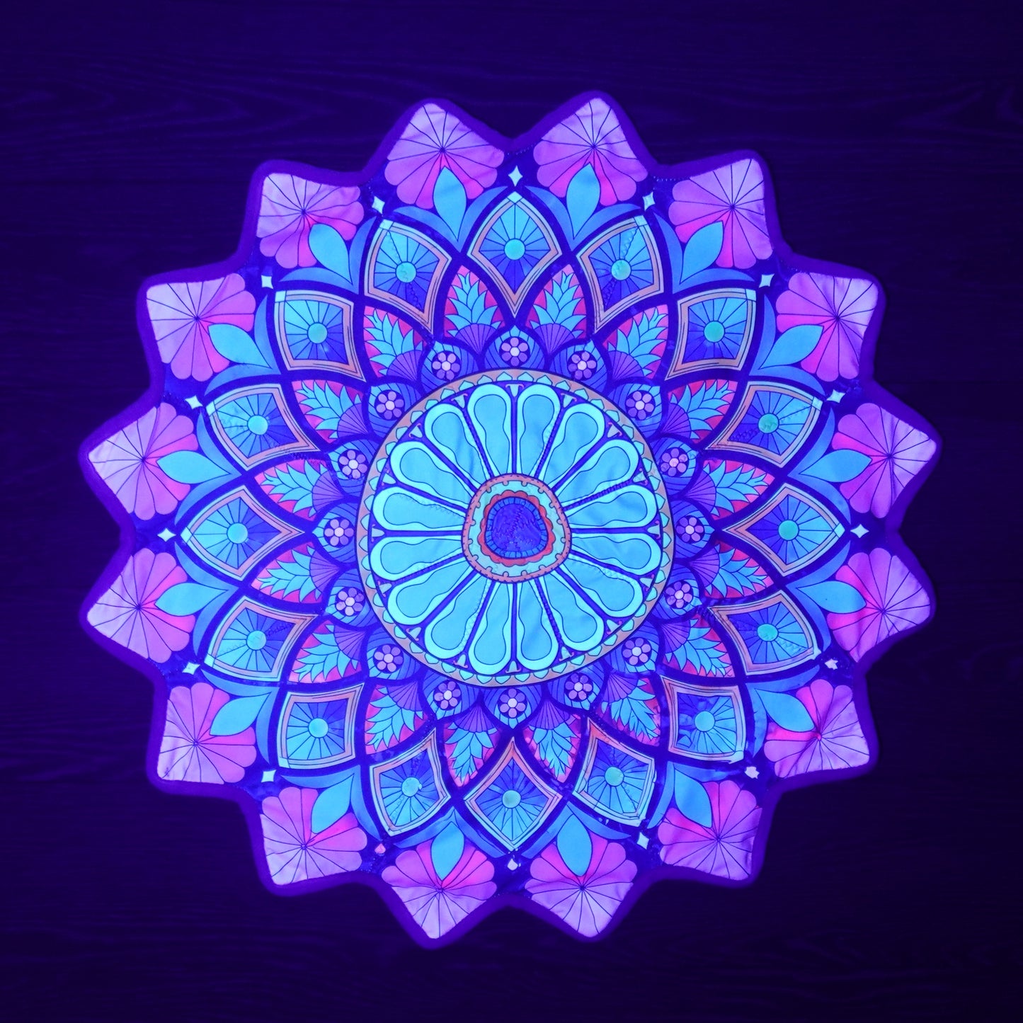 New Creative 16-Pointed Star — Double-Sided UV Print with Distinct Patterns (Pink)