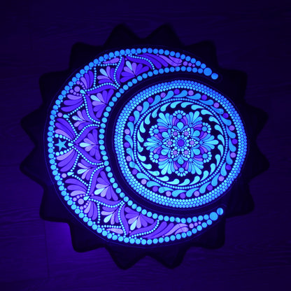 New Creative 16-Pointed Star — Double-Sided UV Print with Distinct Patterns (black)