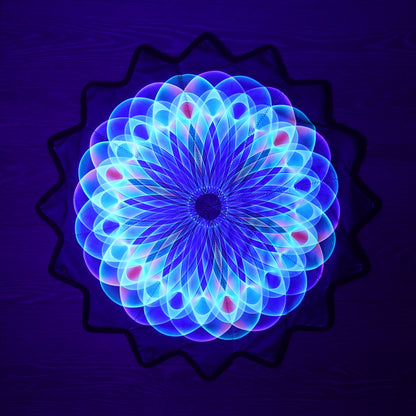 New Creative 16-Pointed Star — Double-Sided UV Print with Distinct Patterns (Sky Blue)