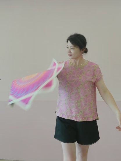 AB double-sided different printing patterns outdoor flying toy flowstar UV effect